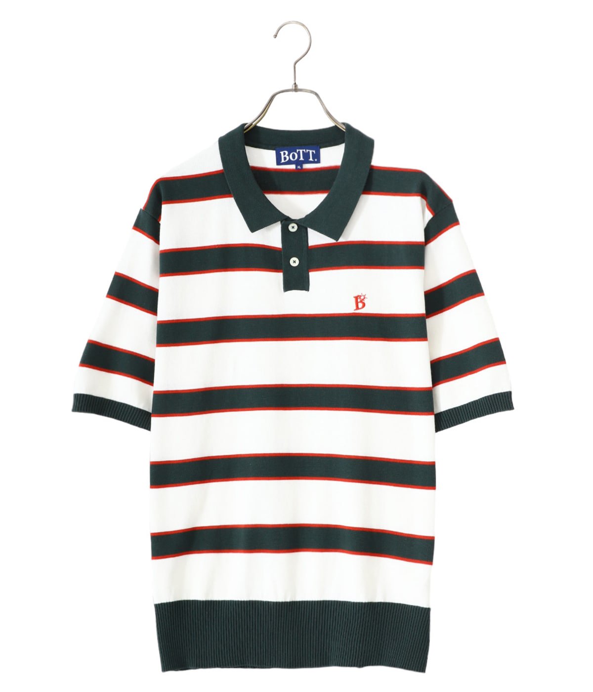 BOTT Border S/SL Knit Polo ポロシャツ - ポロシャツ