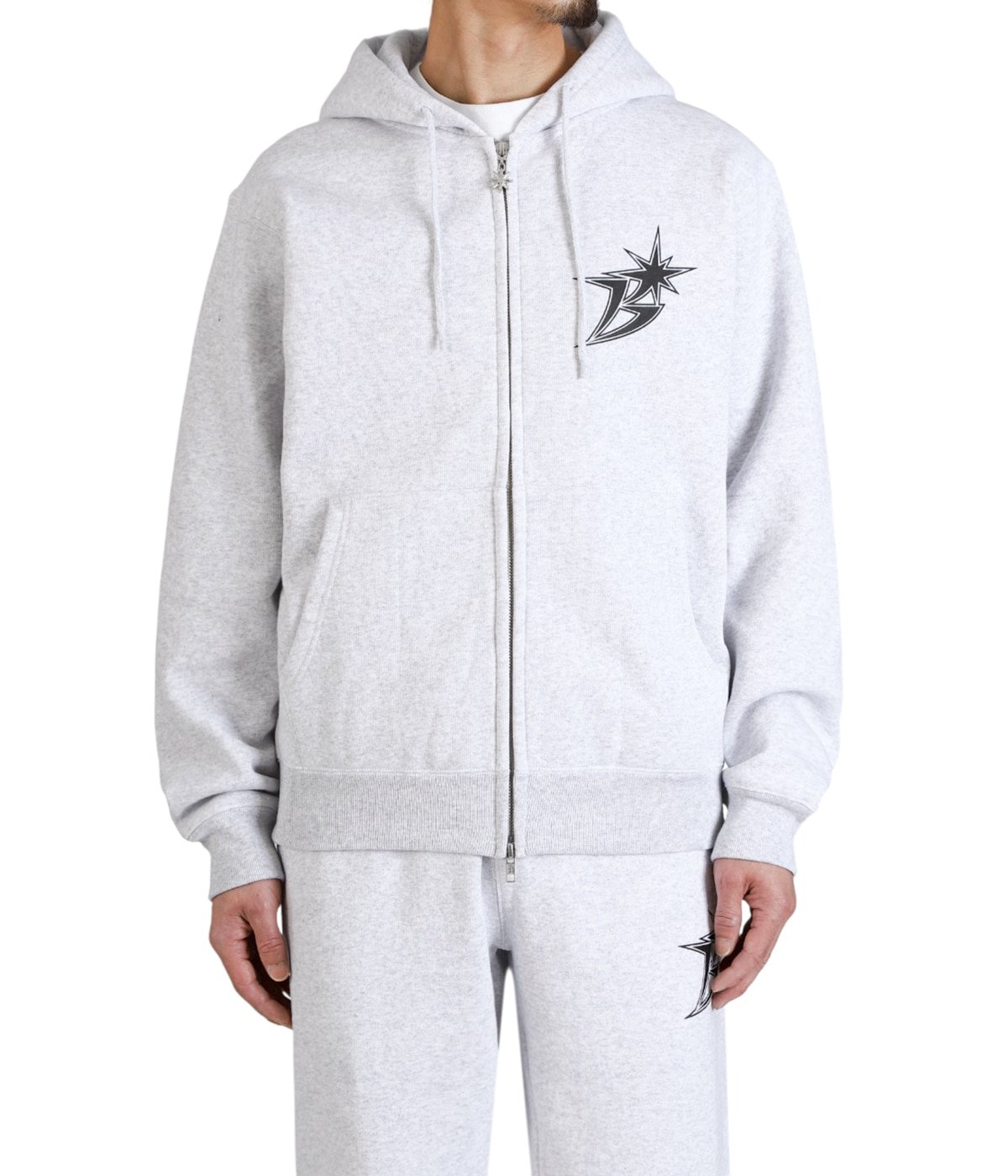 BoTT OG Logo Zip Hoodie グレー XLサイズ BoTT / ボット B LOGO ZIP HOODIE（パーカー）｜BOTT（ボット）の