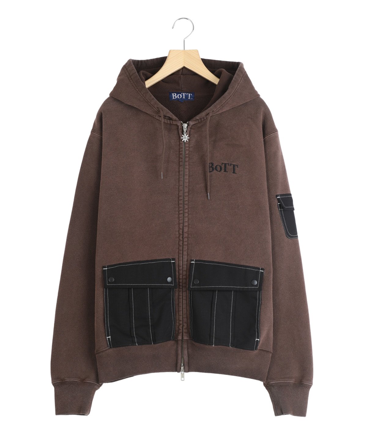 Washed Cargo Pocket Zip Hoodie | BOTT(ボット) / トップス パーカー