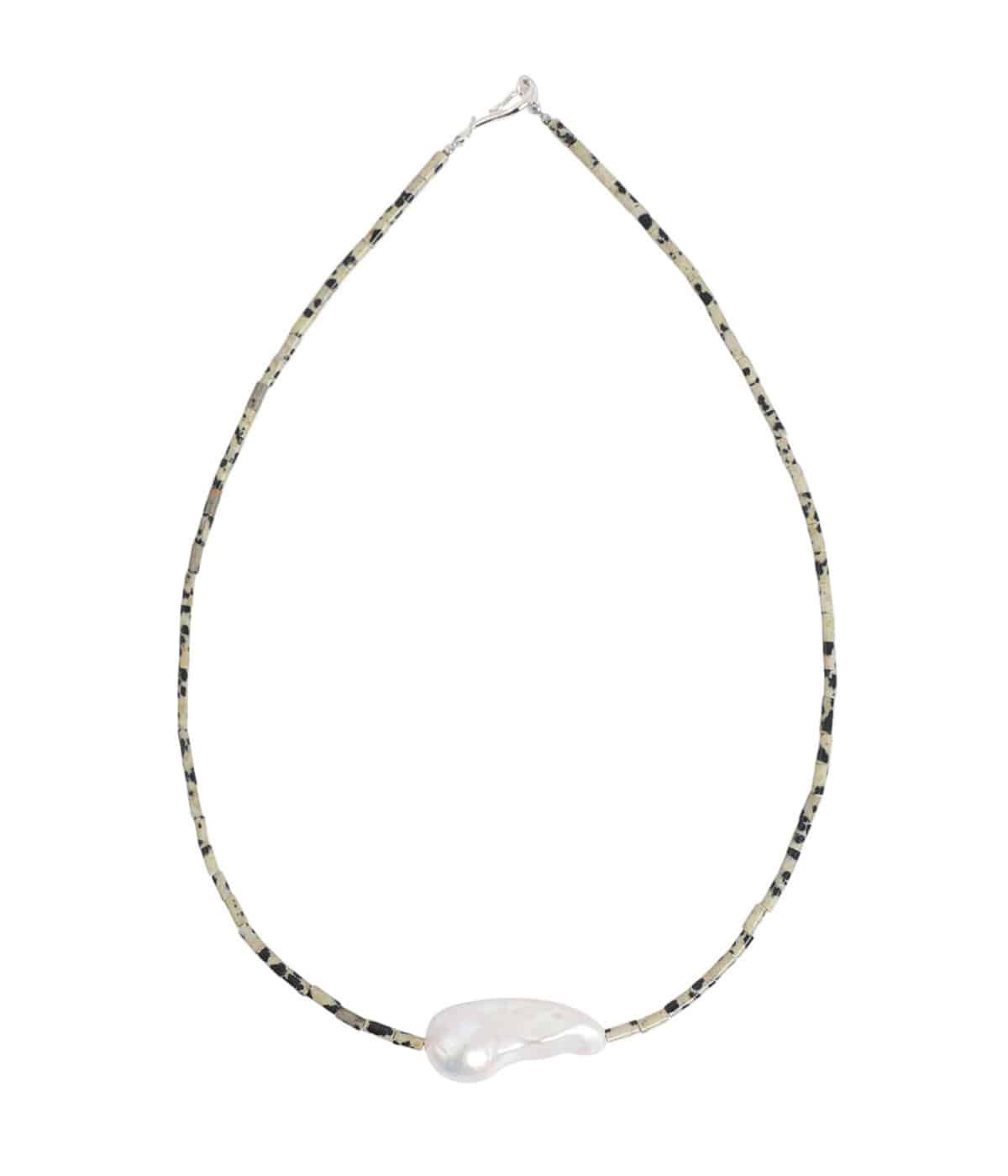 レディース】BAROQUE PEARL STONE LINE CHOKER NECKLACE | PREEK