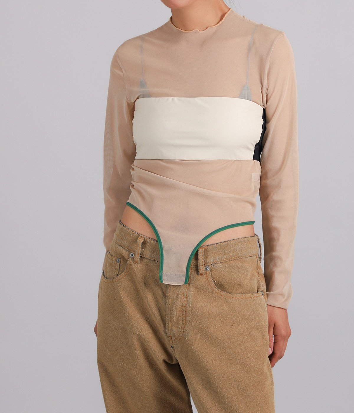 レディース】Bodysuit 088 Longsleeves チュールネット | OVERNEATH 