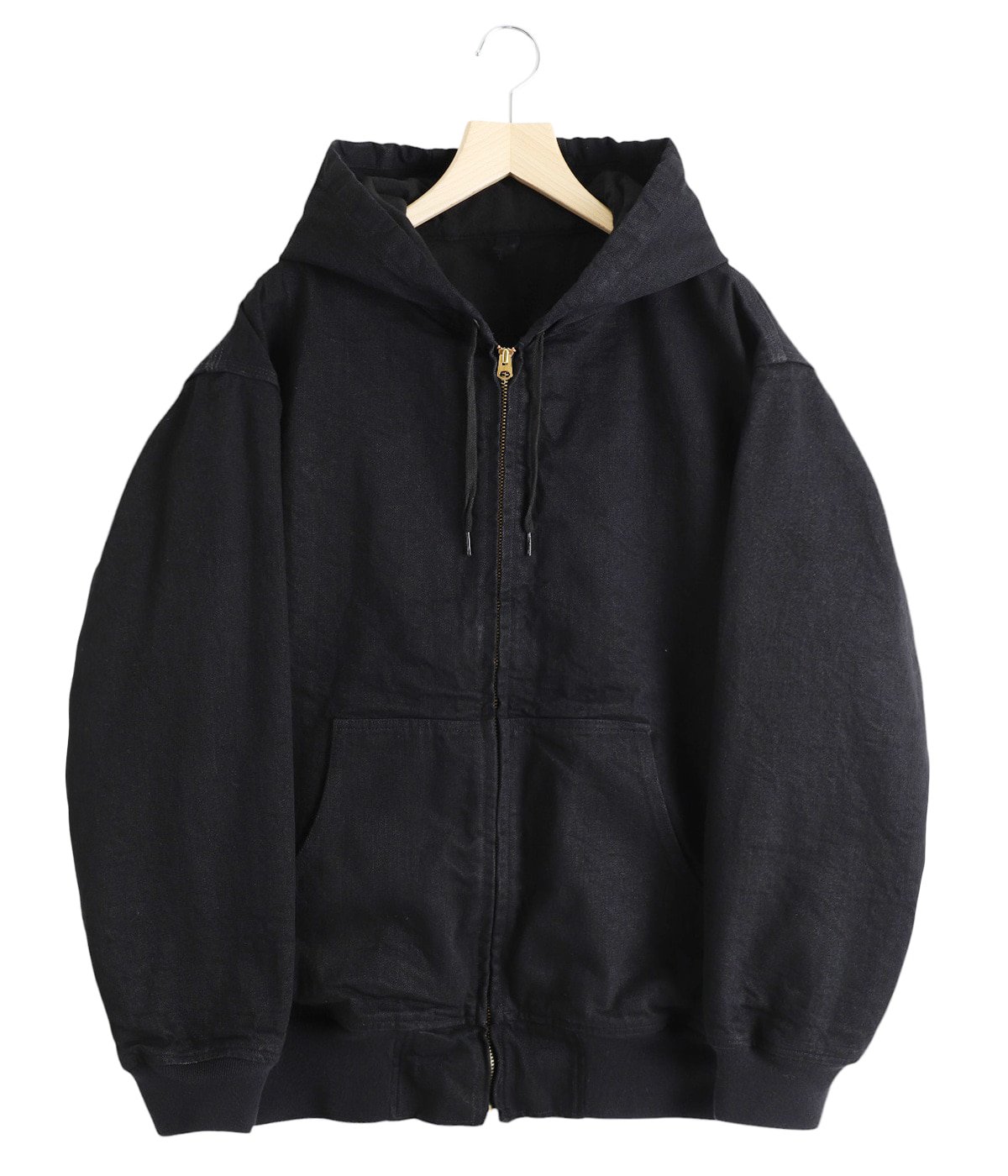 COMOLI ブラックパーカー サイズ3 COMOLI ブラックデニム ジップパーカ BLACK | CASANOVA&CO