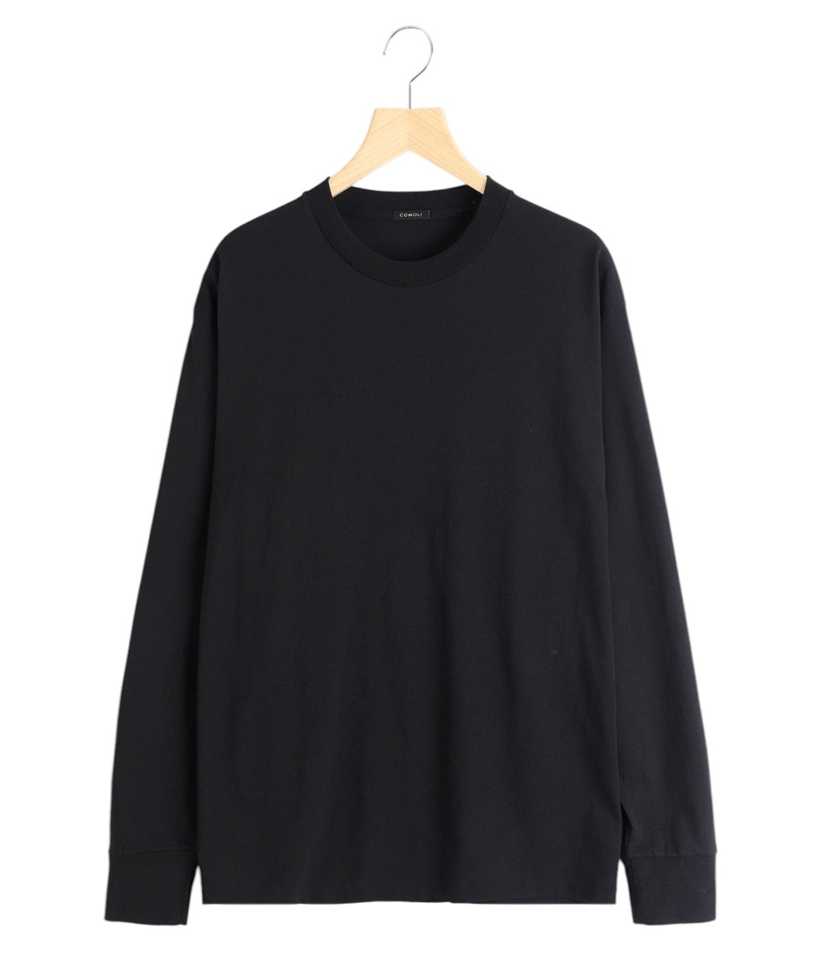 COMOLI 24SS コットンジャージ長袖Tシャツ フェードブラック サイズ3 COMOLI (コモリ) コットンジャージ 長袖Tシャツ