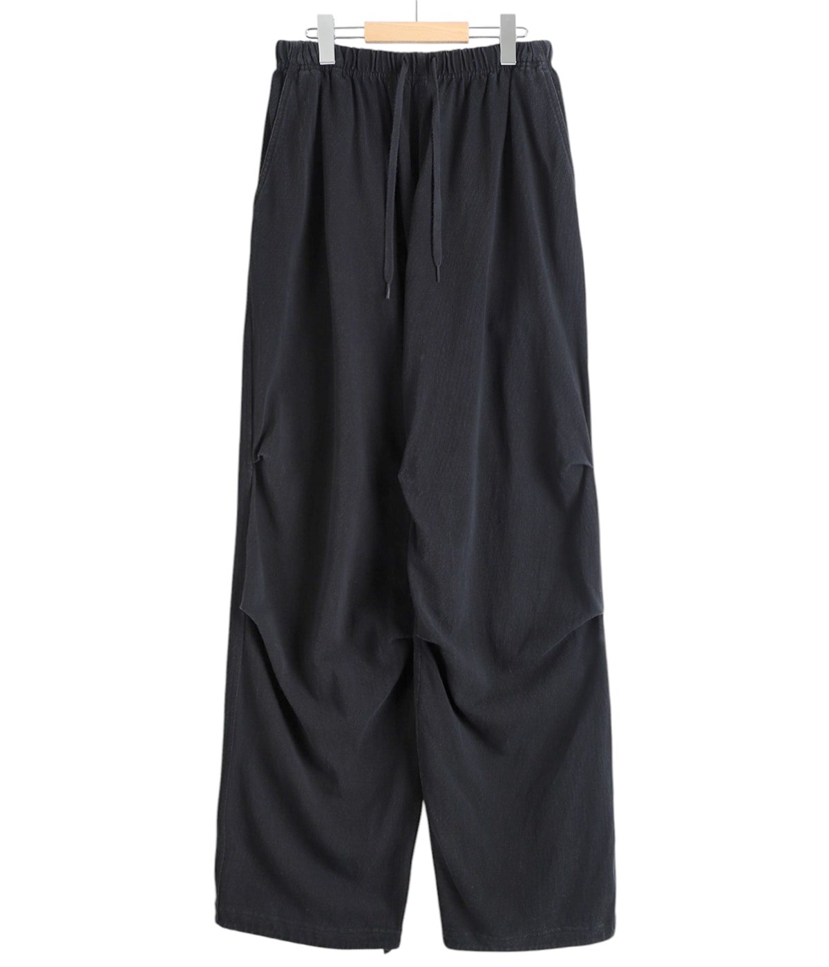 COMOLI コモリ　コットンジャージニータックパンツ　fade black COMOLI Cotton Jersey Knee Tuck Pants FADE BLACK