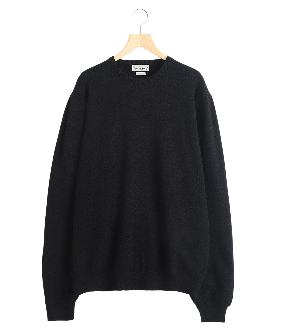 【新品未使用】COMOLI SCOTT&CHARTERSカシミヤニット 44 L SCOTT&CHARTERS別注 クルーネックニット | COMOLI(コモリ) / トップス