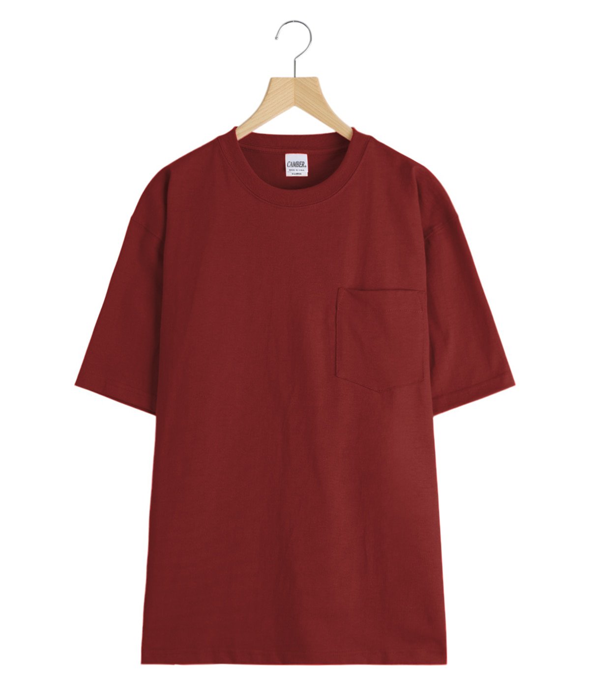 新作　MARBLE 24 Tシャツ Mサイズ 赤 8oz MAX WEIGHT POCKET T-SHIRT (302) | CAMBER(キャンバー
