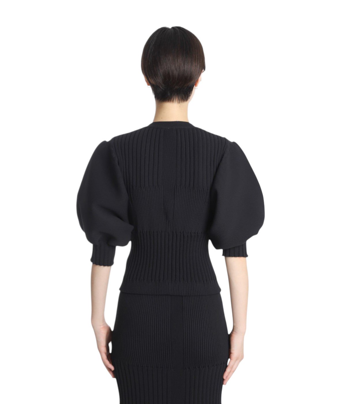 andwang Puff sleeve cardigan カーディガン レディース】FLUTED SHORT PUFF SLEEVE CARDIGAN | CFCL