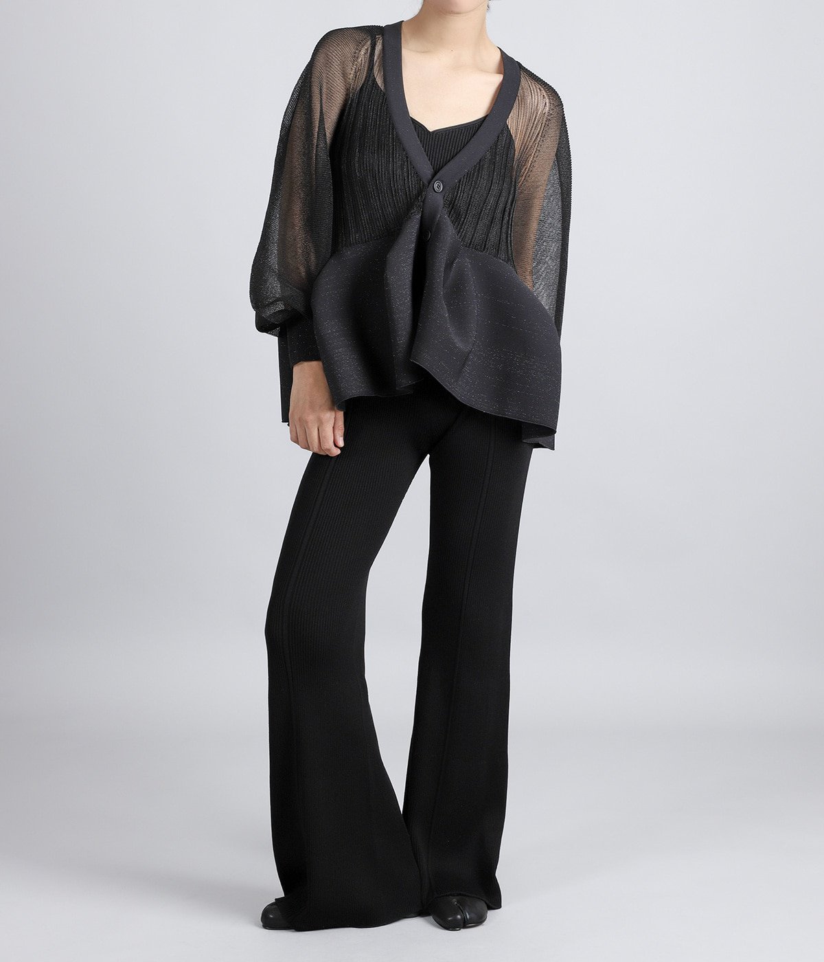 レディース】POTTERY LUCENT GLITTER PUFF SLEEVE CARDIGAN | CFCL