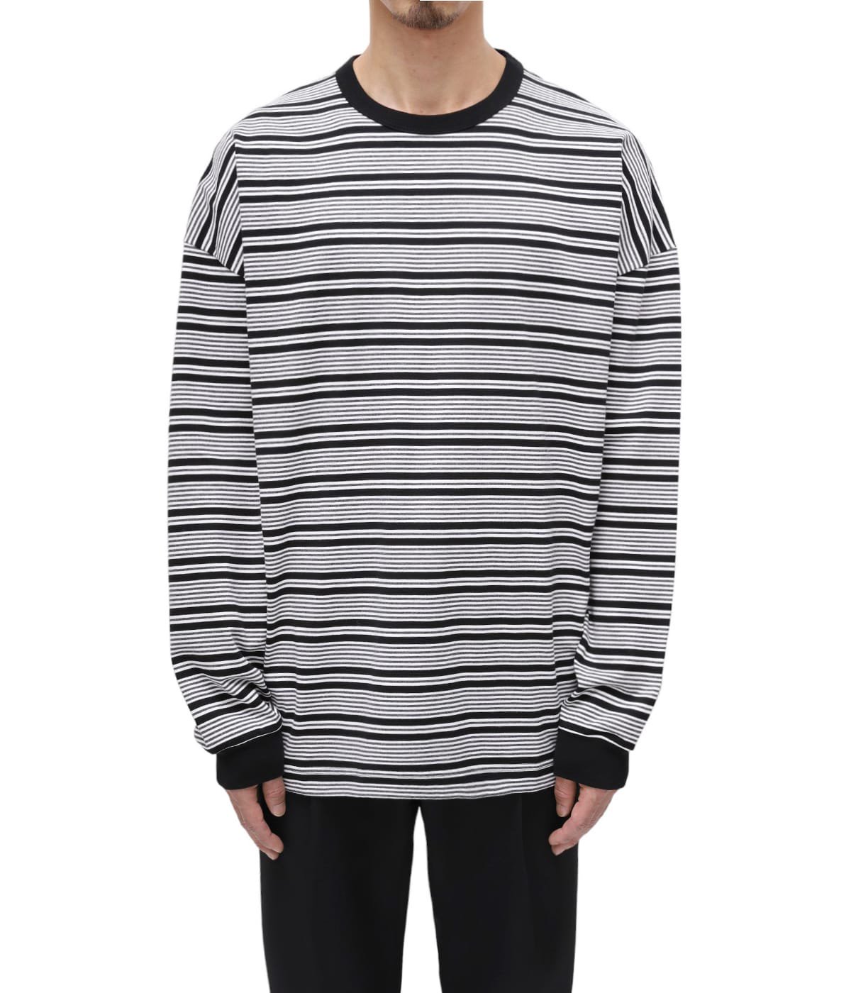 Supima Border Oversized L/S Tee | COOTIE PRODUCTIONS(クーティー