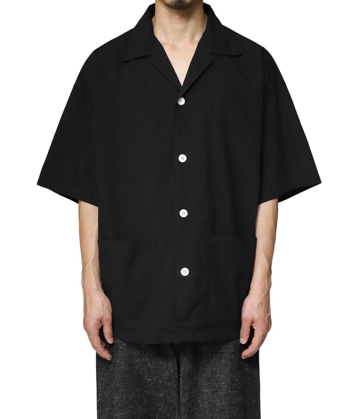 トップス Finx Cotton Cordlane Open Collar S/S 0524155131_665038f3219a3.jpg