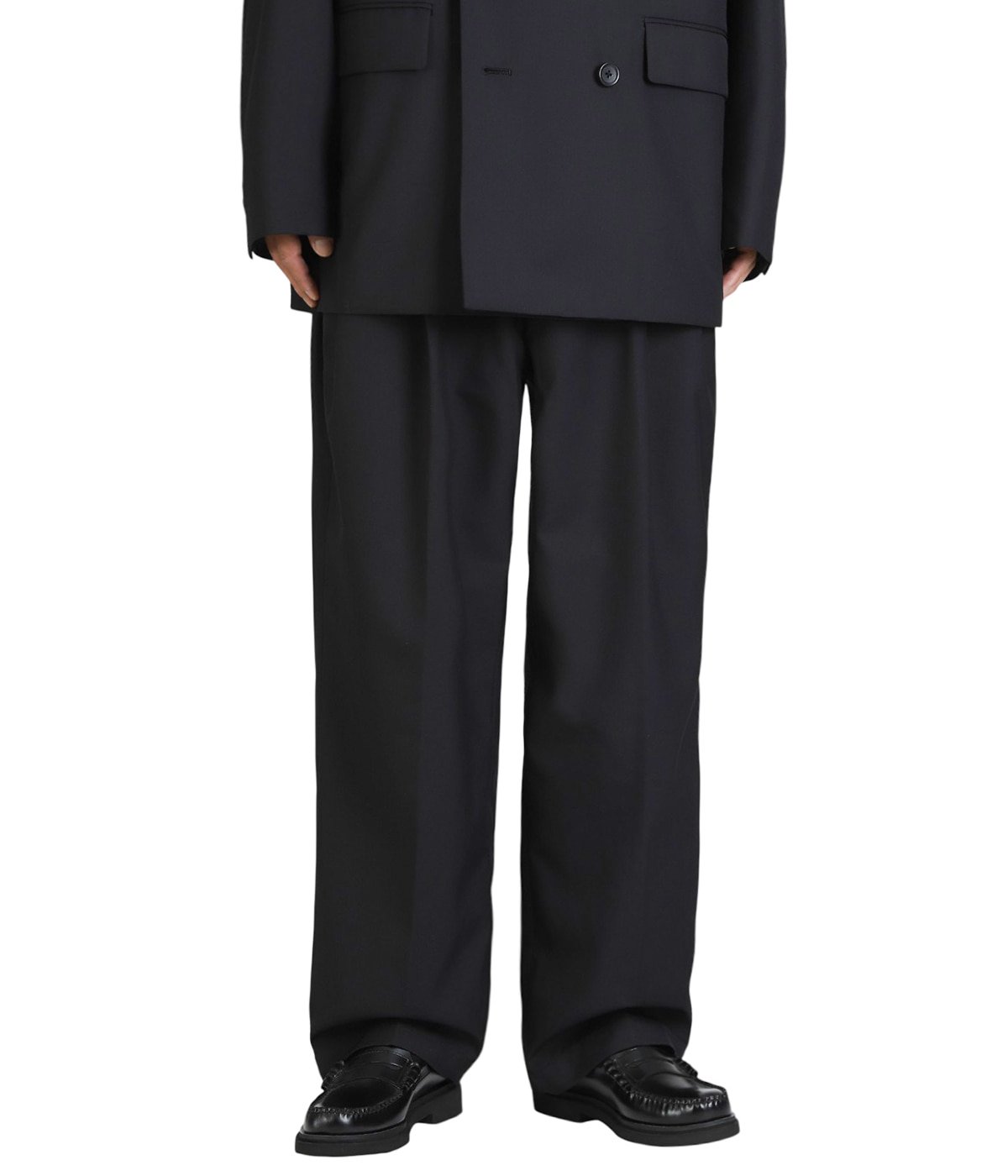 T/W Saxony 2 Tuck Wide Easy Trousers | COOTIE PRODUCTIONS