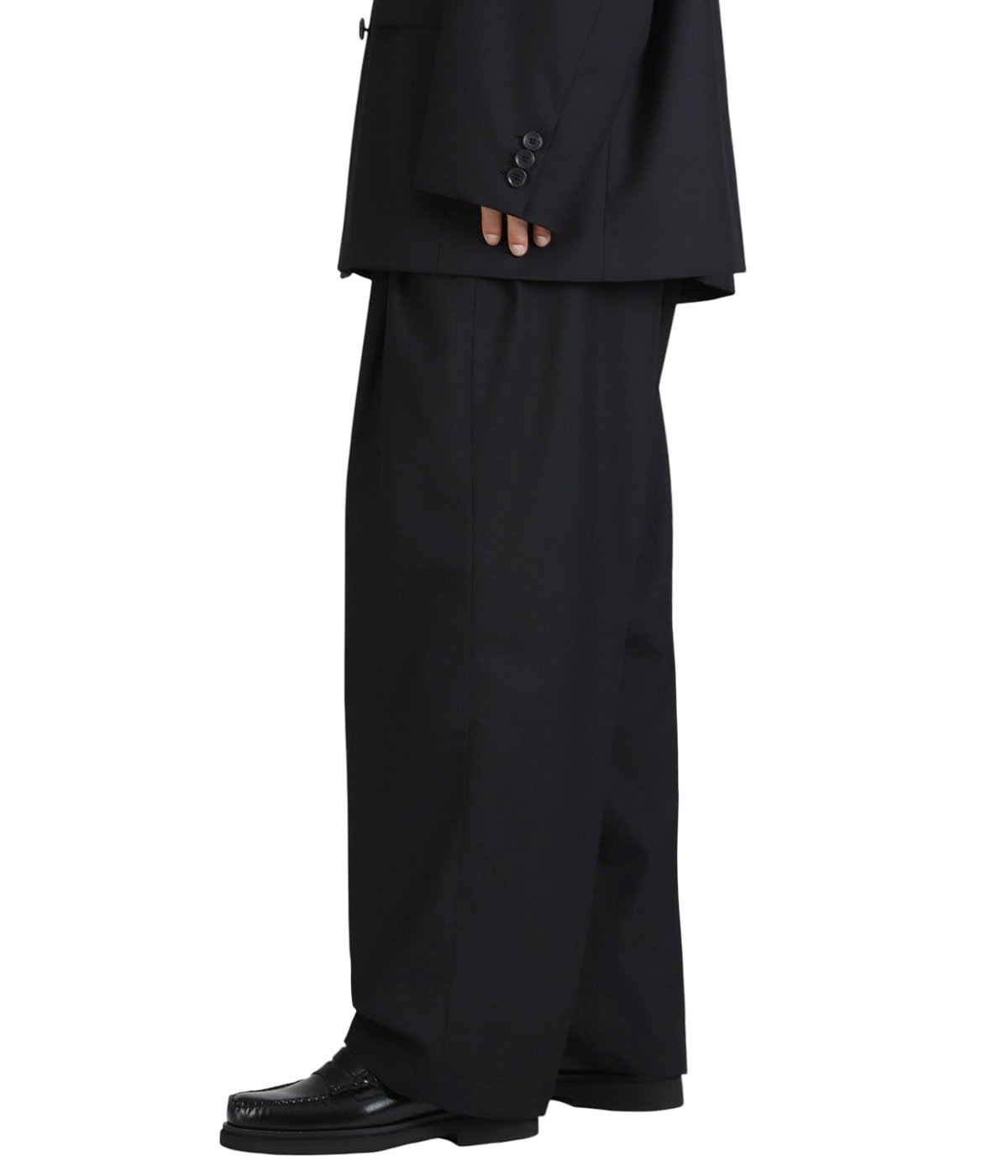 T/W Saxony 2 Tuck Wide Easy Trousers | COOTIE PRODUCTIONS