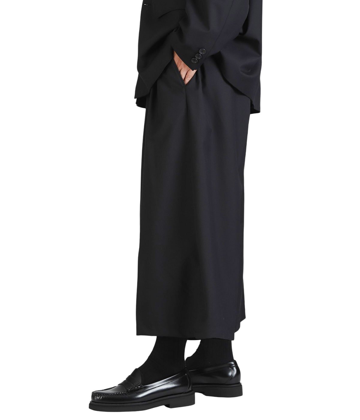 T/W Saxony Shin Cut Wide Easy Trousers | COOTIE PRODUCTIONS