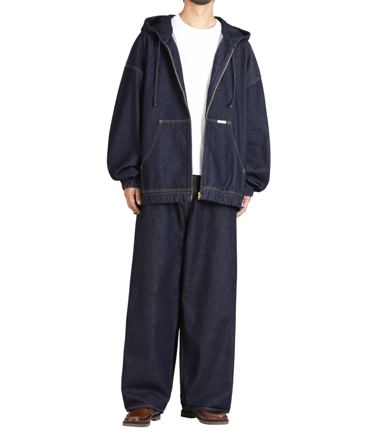 12.5oz Denim Zip Up Hooded Jacket | COOTIE PRODUCTIONS