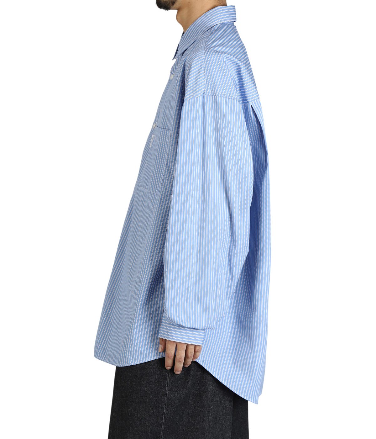 トップス COOTIE / Stripe Broad L/S Shirt - Navy COOTIE PRODUCTIONS/Stripe Broad L/S Shirt（NAVY