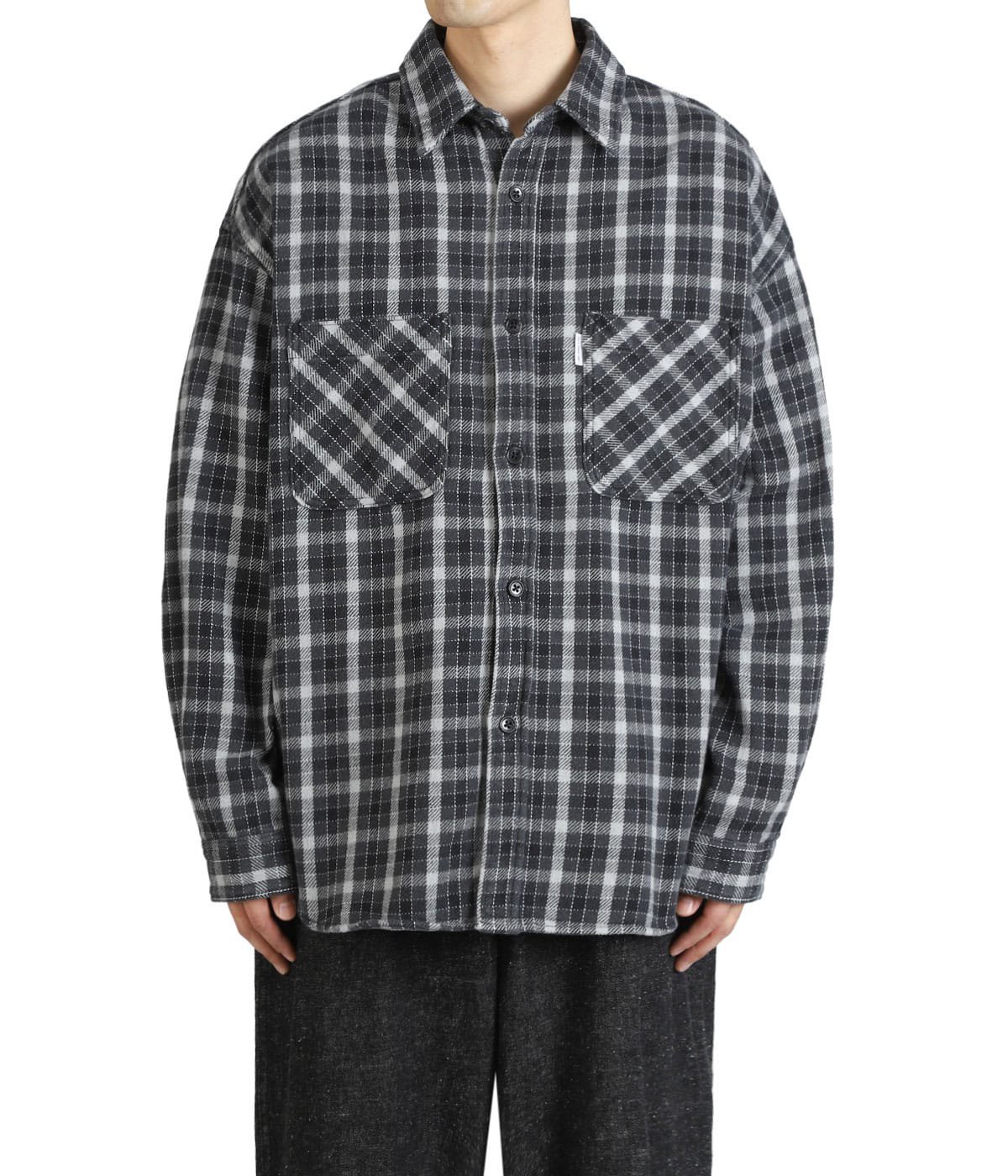メンズウェア PREMIUM FLANNEL CHECK L/S SHIRT GRAY AD Processing Heavy Flannel Check L/S Shirt | COOTIE PRODUCTIONS