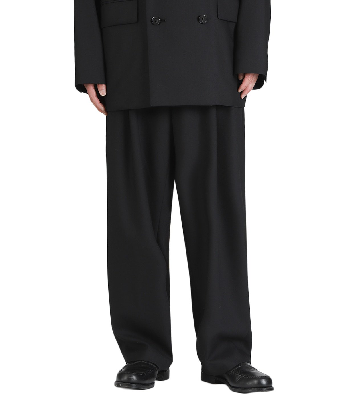 T/W Twill 2 Tuck Wide Easy Trousers | COOTIE PRODUCTIONS