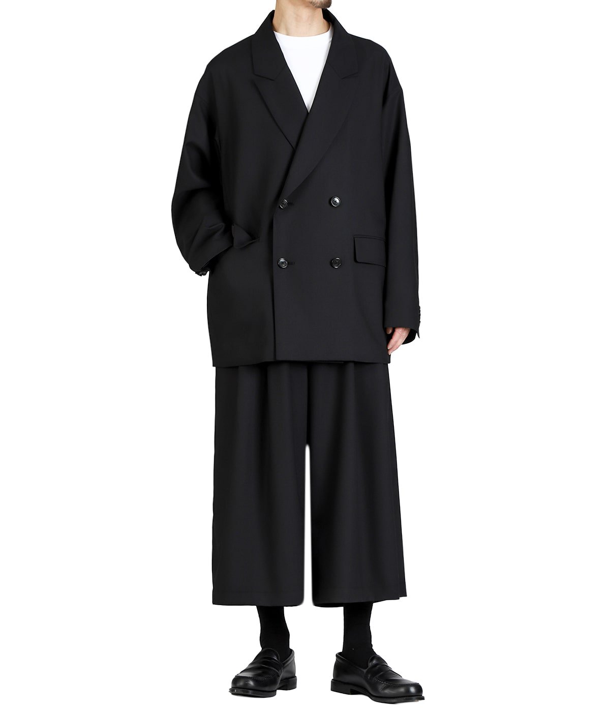 T/W Twill Shin Cut Wide Easy Trousers | COOTIE PRODUCTIONS