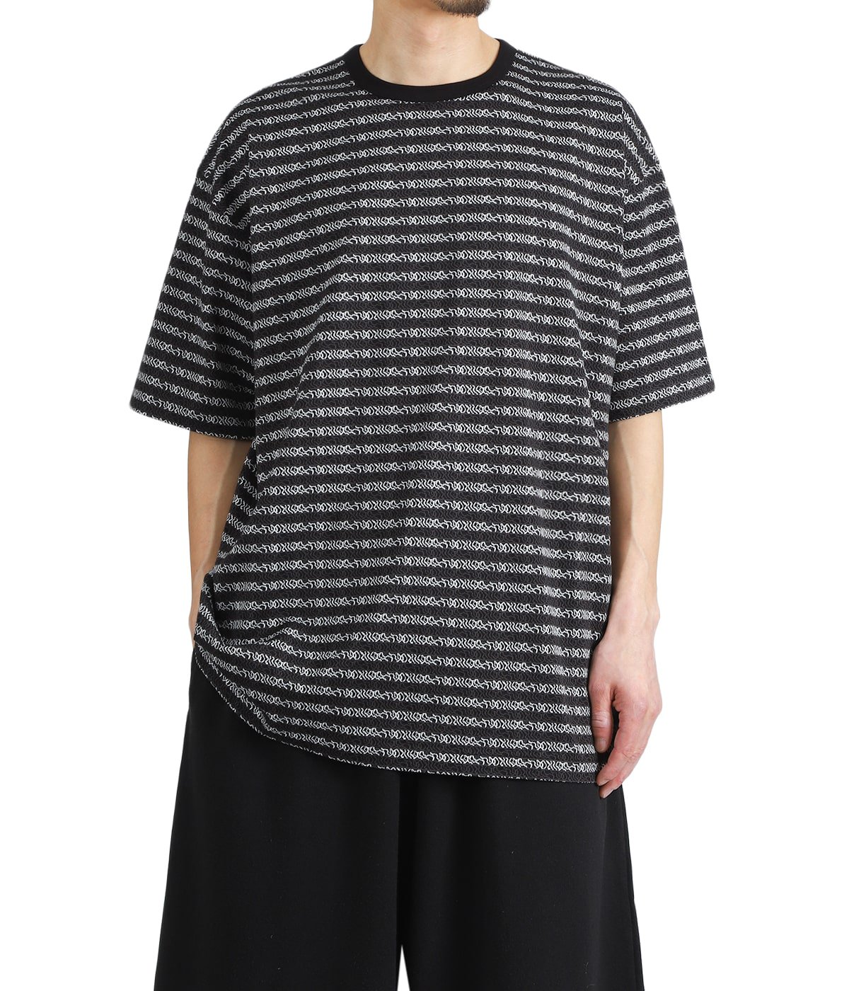 Supima Jacquard Border S/S Tee | COOTIE PRODUCTIONS(クーティー