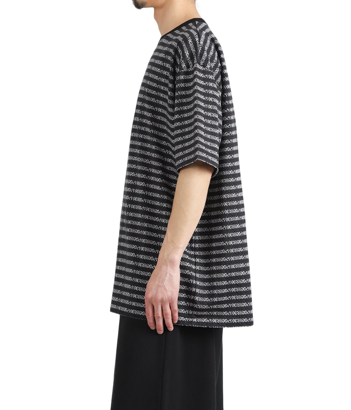 Supima Border COOTIE Tee ⁄ L⁄S Oversized S⁄S Jacquard -Black- 通販