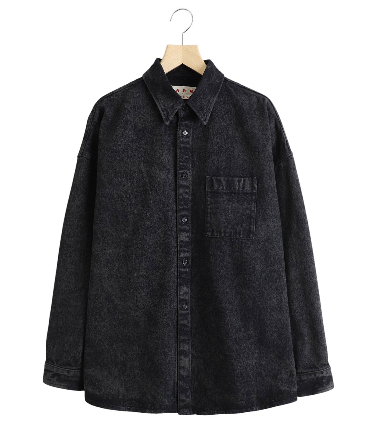 MARNIトップス BLACK MARBLE DENIM OVERSIZED SHIRT | MARNI(マルニ