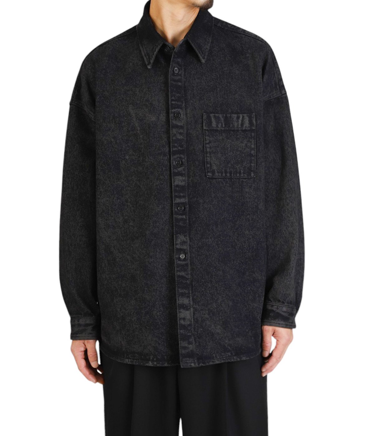 BLACK MARBLE DENIM OVERSIZED SHIRT | MARNI(マルニ) / トップス 長袖