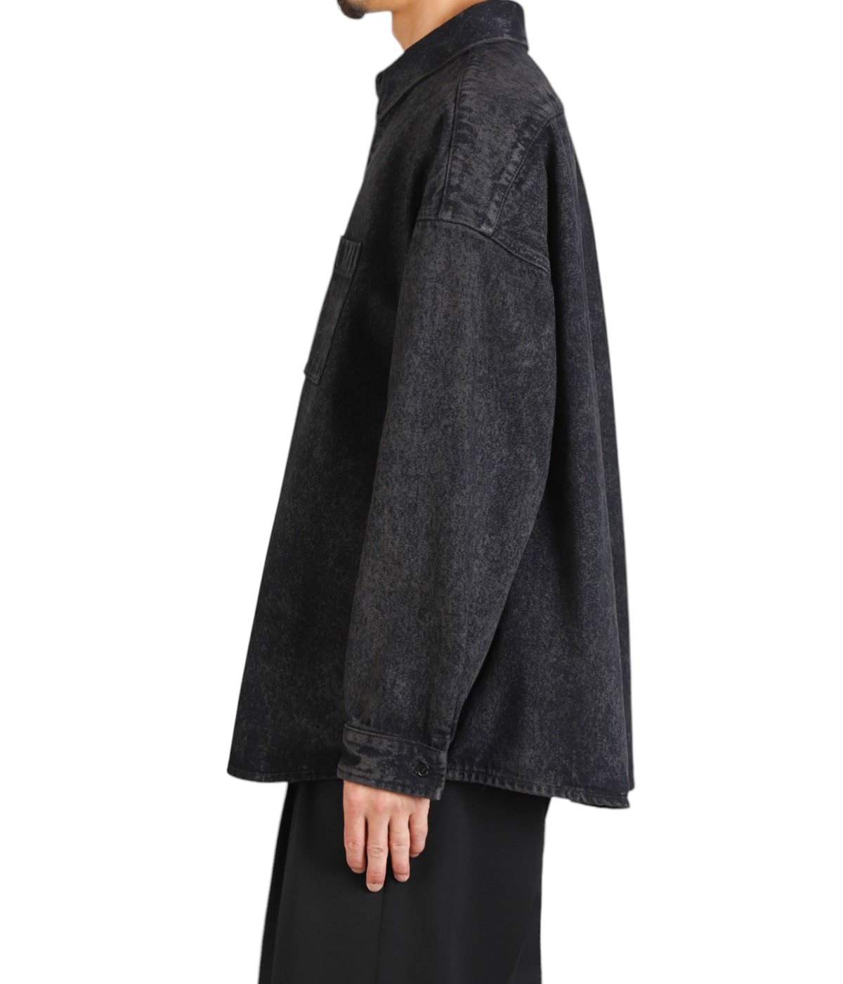 MARNIブラックデニム BLACK MARBLE DENIM OVERSIZED SHIRT | MARNI(マルニ