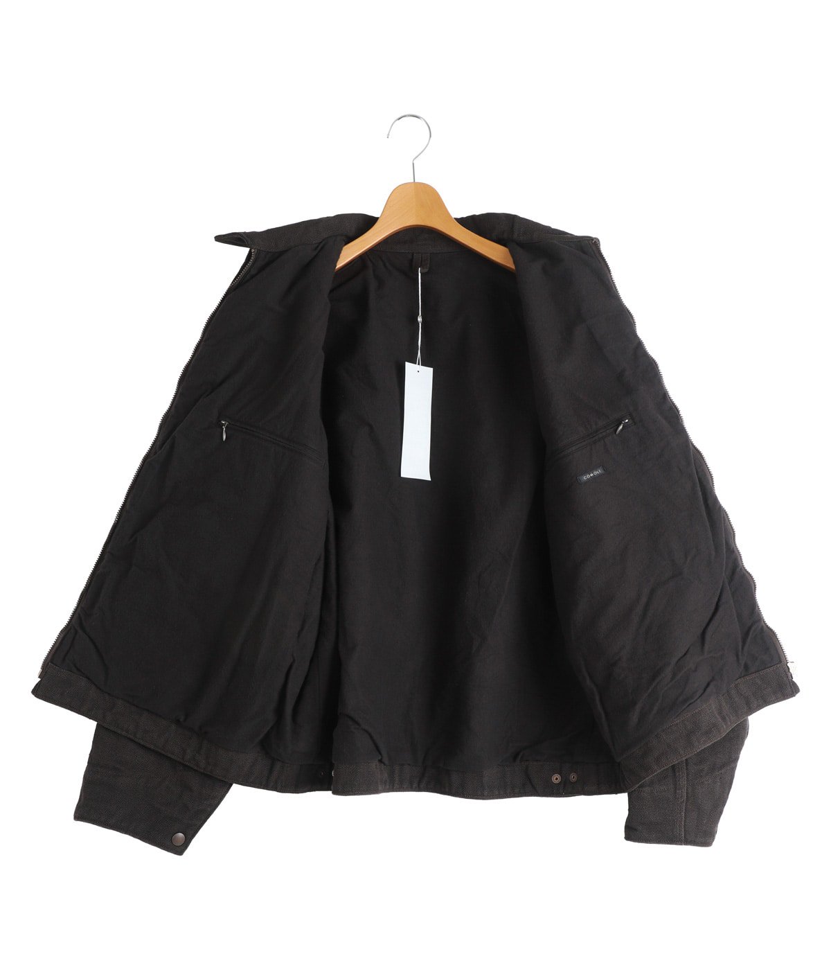 COMOLI ヘンプダック ジップショートジャケット COMOLI (コモリ) ヘンプダック ジップショートジャケット [BROWN]