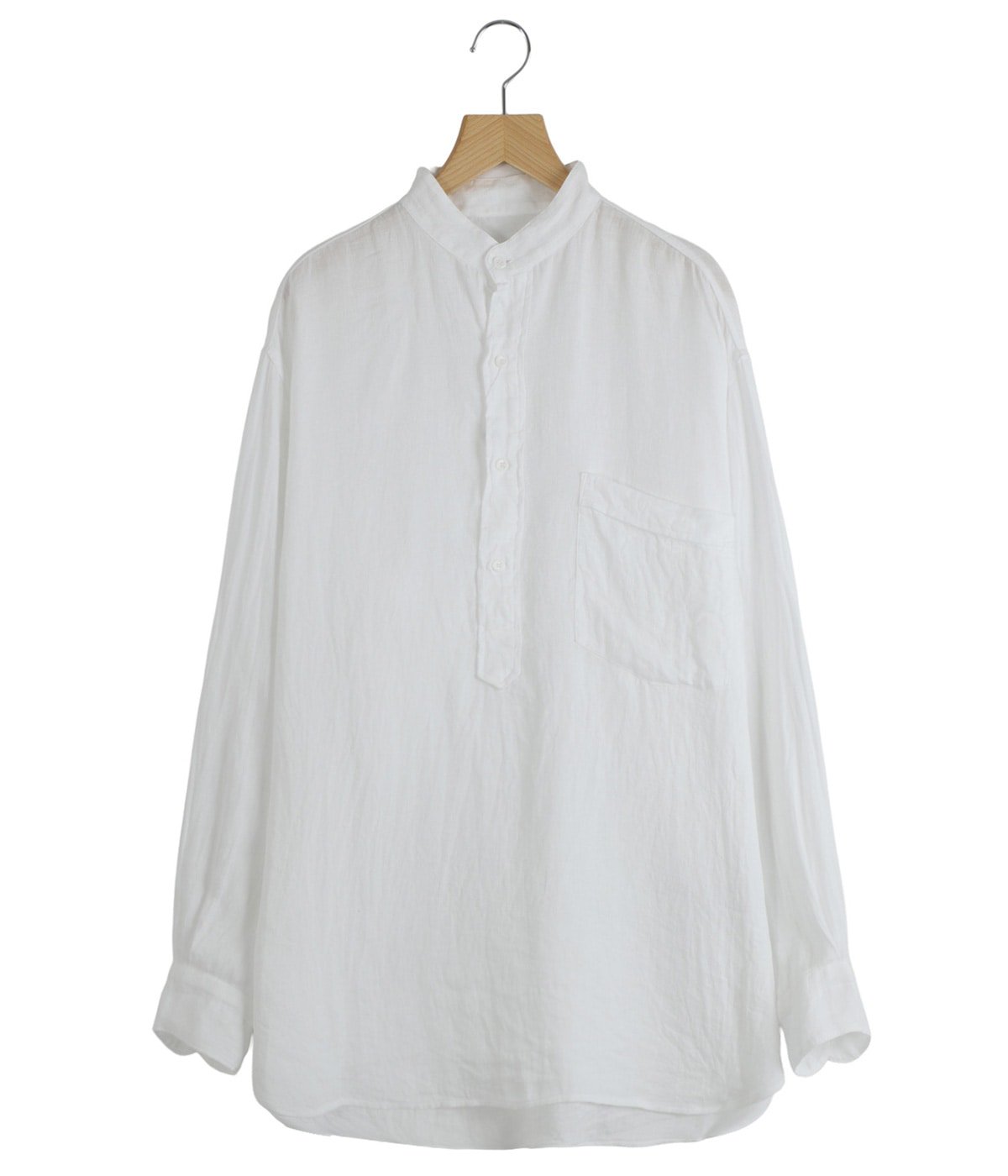 リネンWクロス プルオーバーシャツ | COMOLI(コモリ) / トップス 長袖