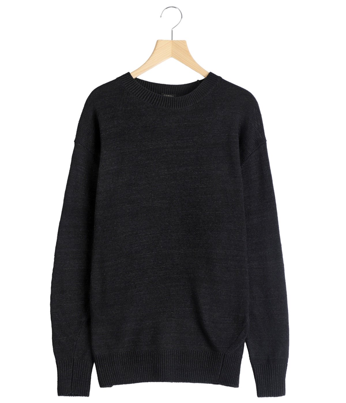 極美品 現行タグ 近年モデル コモリ 18G WOOL KNIT クルーネック COMOLI 18G クルーネックニット | Less Higashikawa