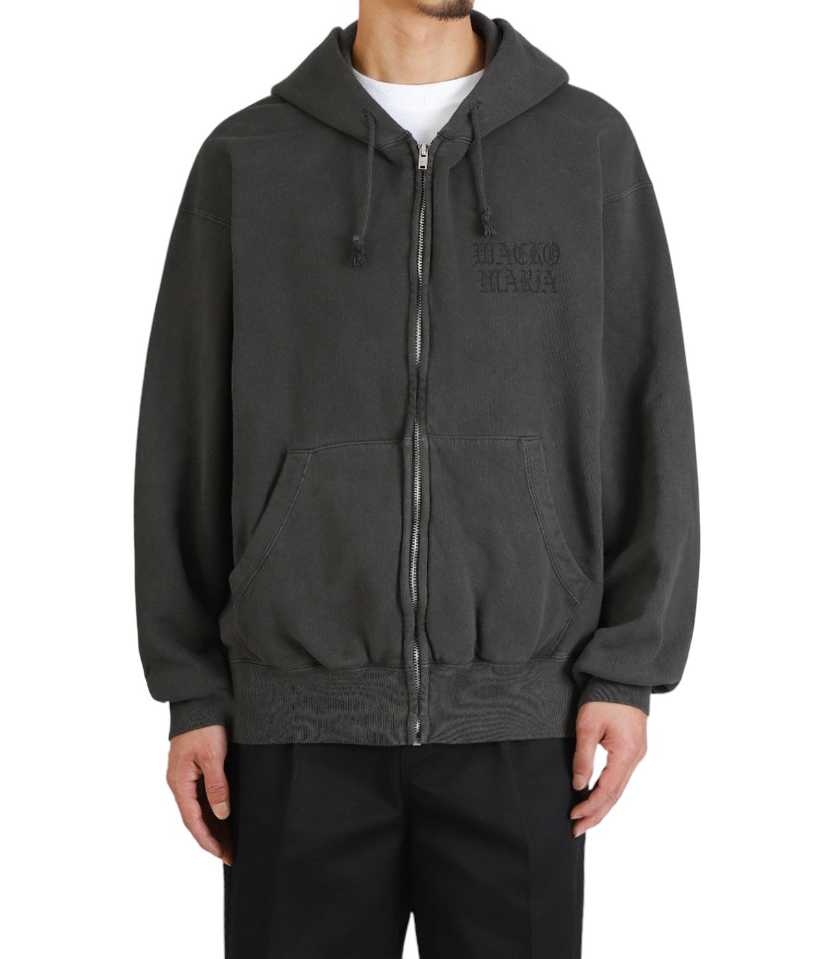 DEATH ROW RECORDS / WASHED MIDDLE WEIGHT FULL ZIP HOODED SWEAT