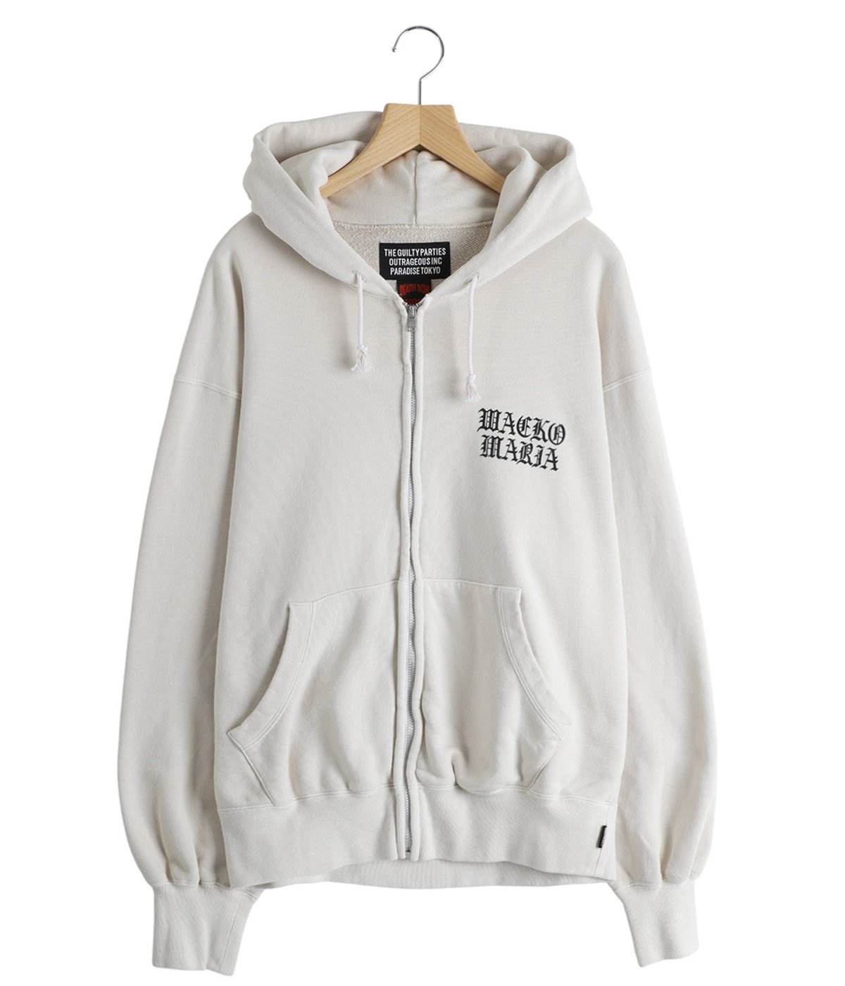 DEATH ROW RECORDS / WASHED MIDDLE WEIGHT FULL ZIP HOODED SWEAT