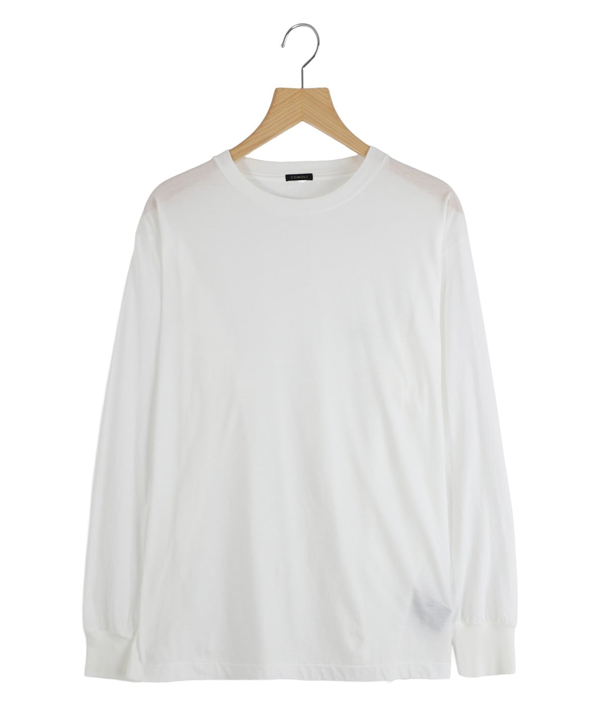 COMOLI 長袖カットソー ホワイト THINコットン 長袖Tシャツ | COMOLI(コモリ) / トップス カットソー