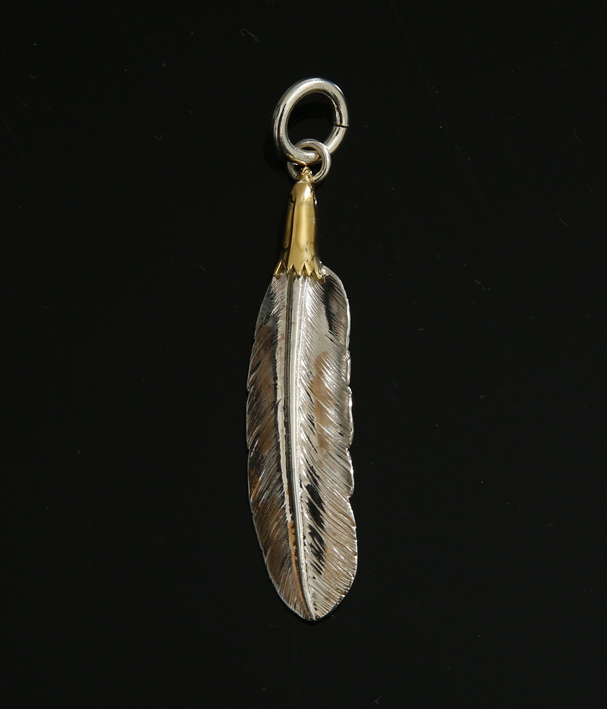 安心の定価販売 LARRY SMITH 18K EAGLEHEAD SMALL FEATHER