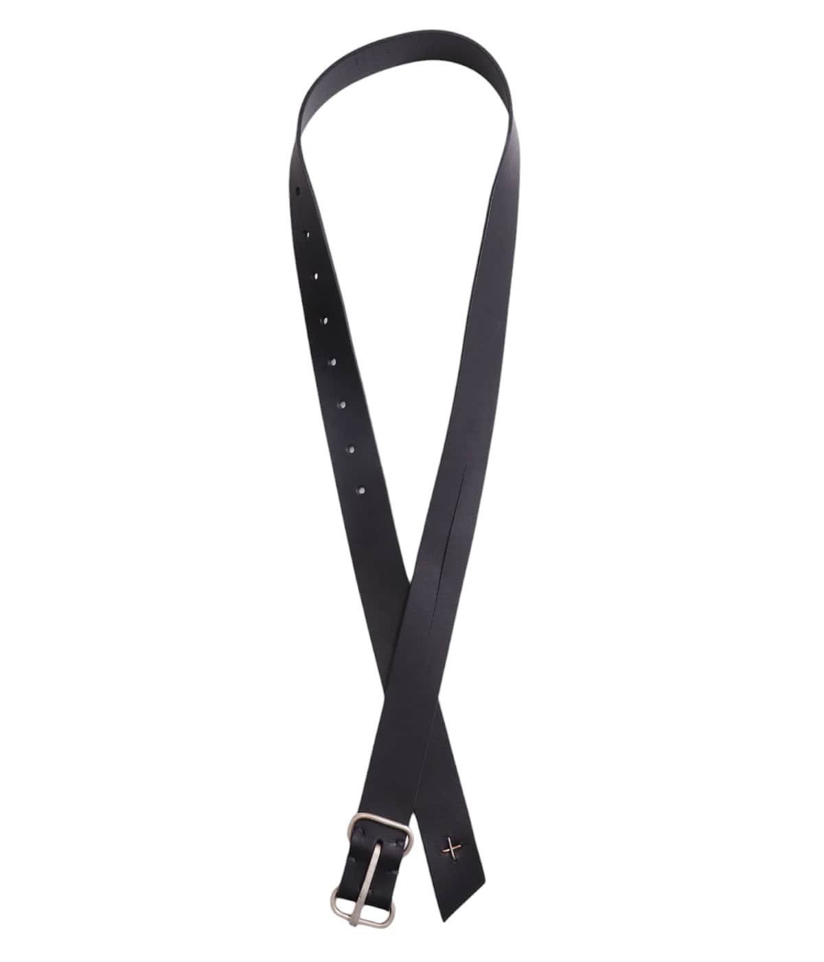 double oval buckle wide belt | m.a+(エムエークロス
