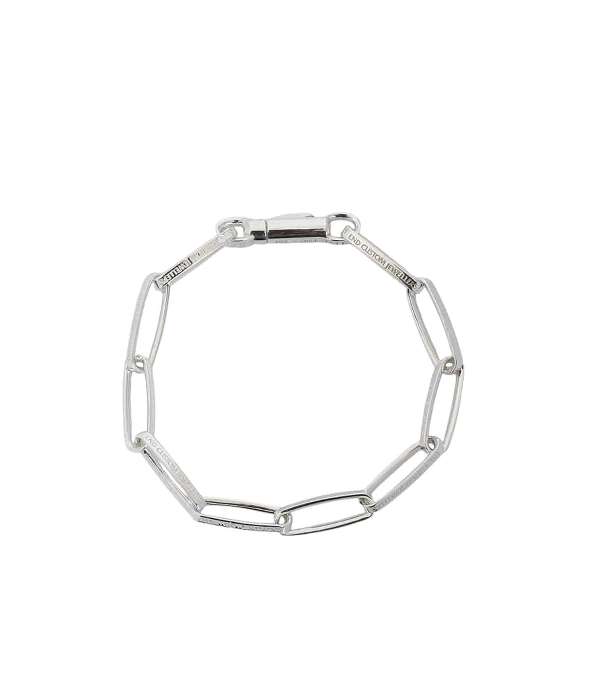 Half rounded narrow chain bracelet - SILVER - | END(エンド