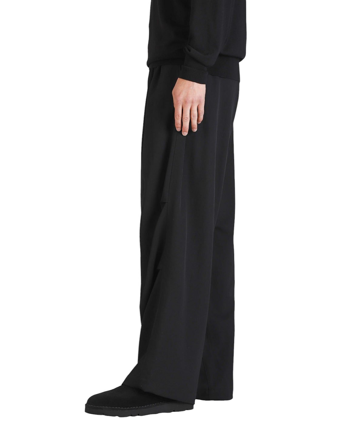 パンツ WOOL GABARDINE INTACK WIDE TROUSERS LAPIIS スラックス WOOL GABARDINE INTACK WIDE TROUSERS メンズ