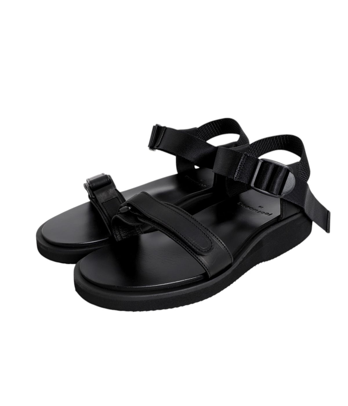 OHGA ブラック LOOP SANDAL ループサンダル Lサイズの通販 by