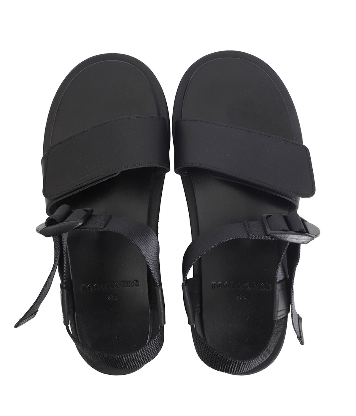 レディース】Sandals with Velcro Straps (wide belt) in Smooth