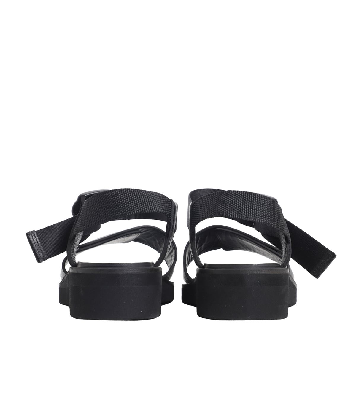 Sandals with Velcro Straps (wide belt) in Grain Leather