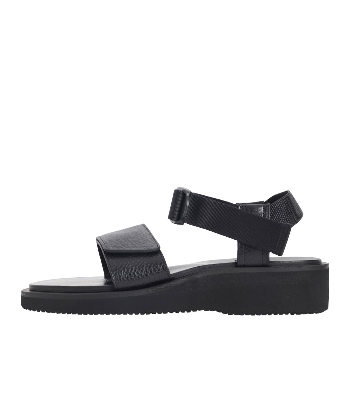 Sandals with Velcro Straps (wide belt) in Grain Leather