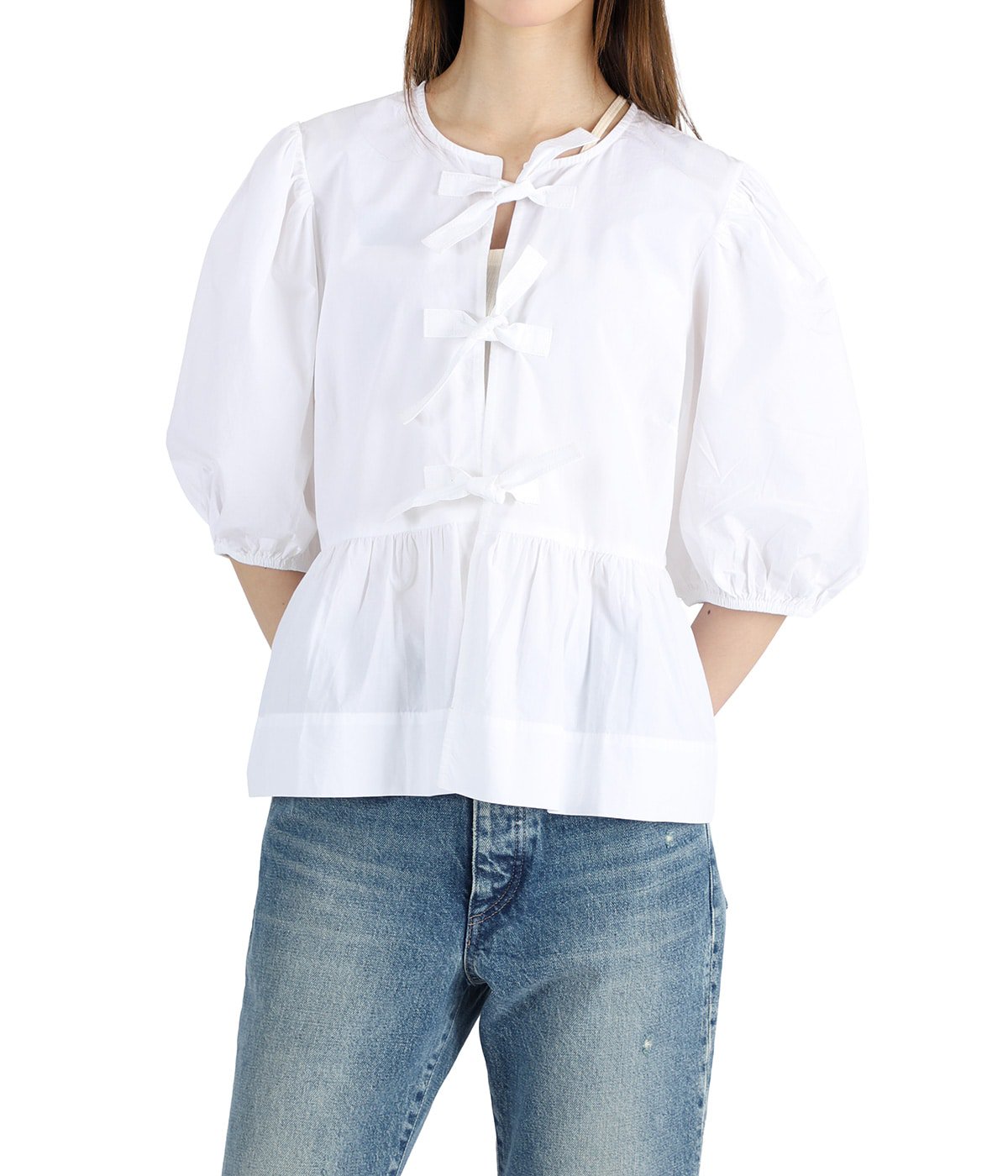 レディース】Cotton Poplin Peplum Blouse | GANNI(ガニー) / トップス