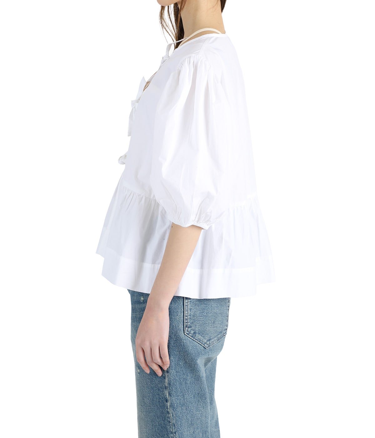 レディース】Cotton Poplin Peplum Blouse | GANNI(ガニー) / トップス