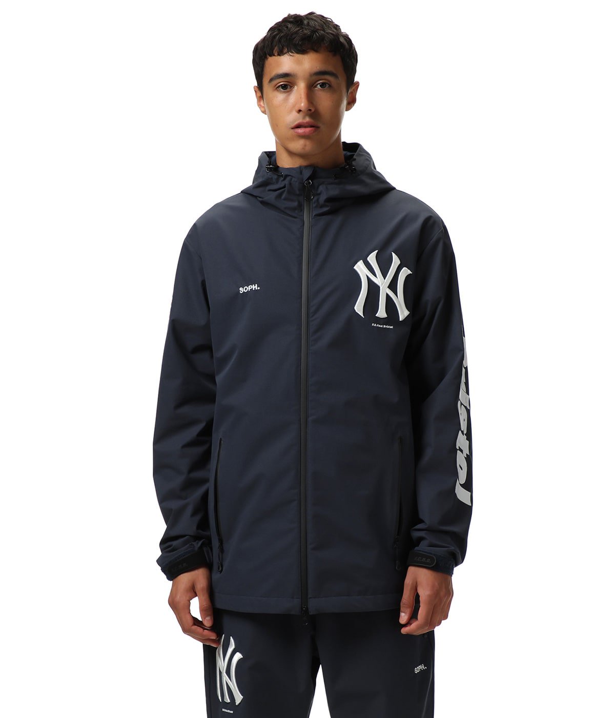 F.C.R.B. 3LAYER WARM UP JACKET NAVY/L-