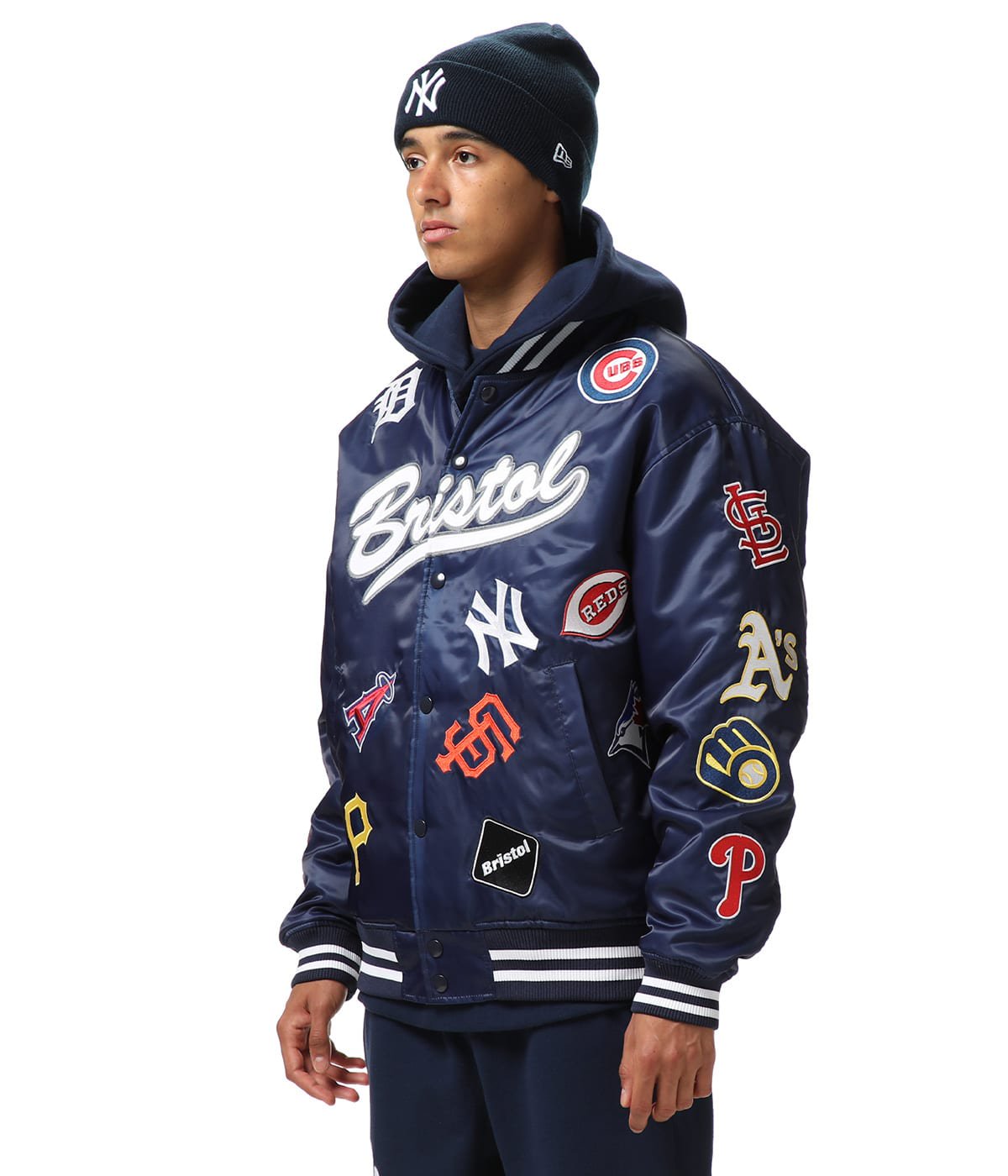 21aw】FCRB MLB REVERSIBLE VARSITY JACKET-