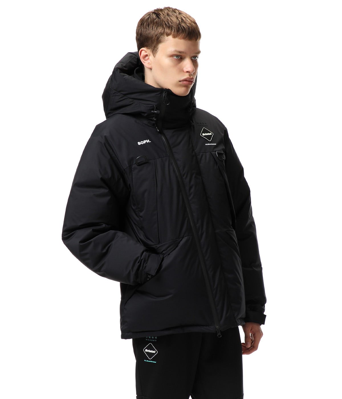 F.C.R.B 2021AW  DOWN BENCH PARKA BLACK S