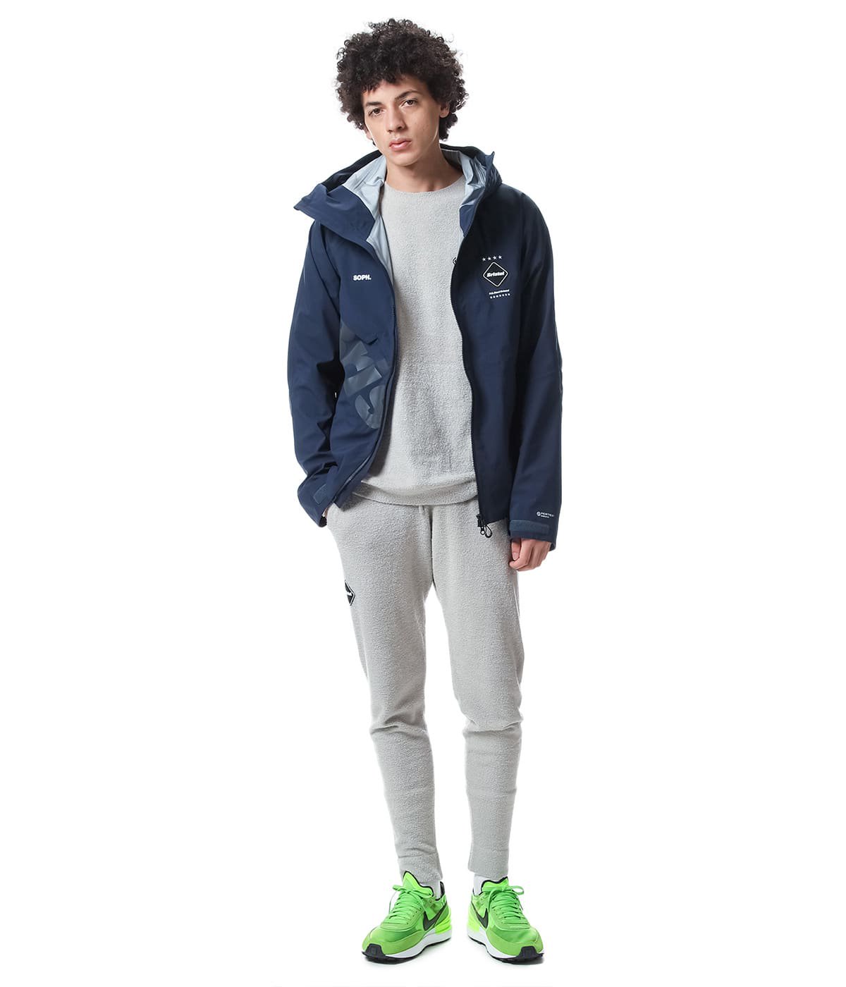 F.C.R.B. WARM UP JACKET ネイビー-