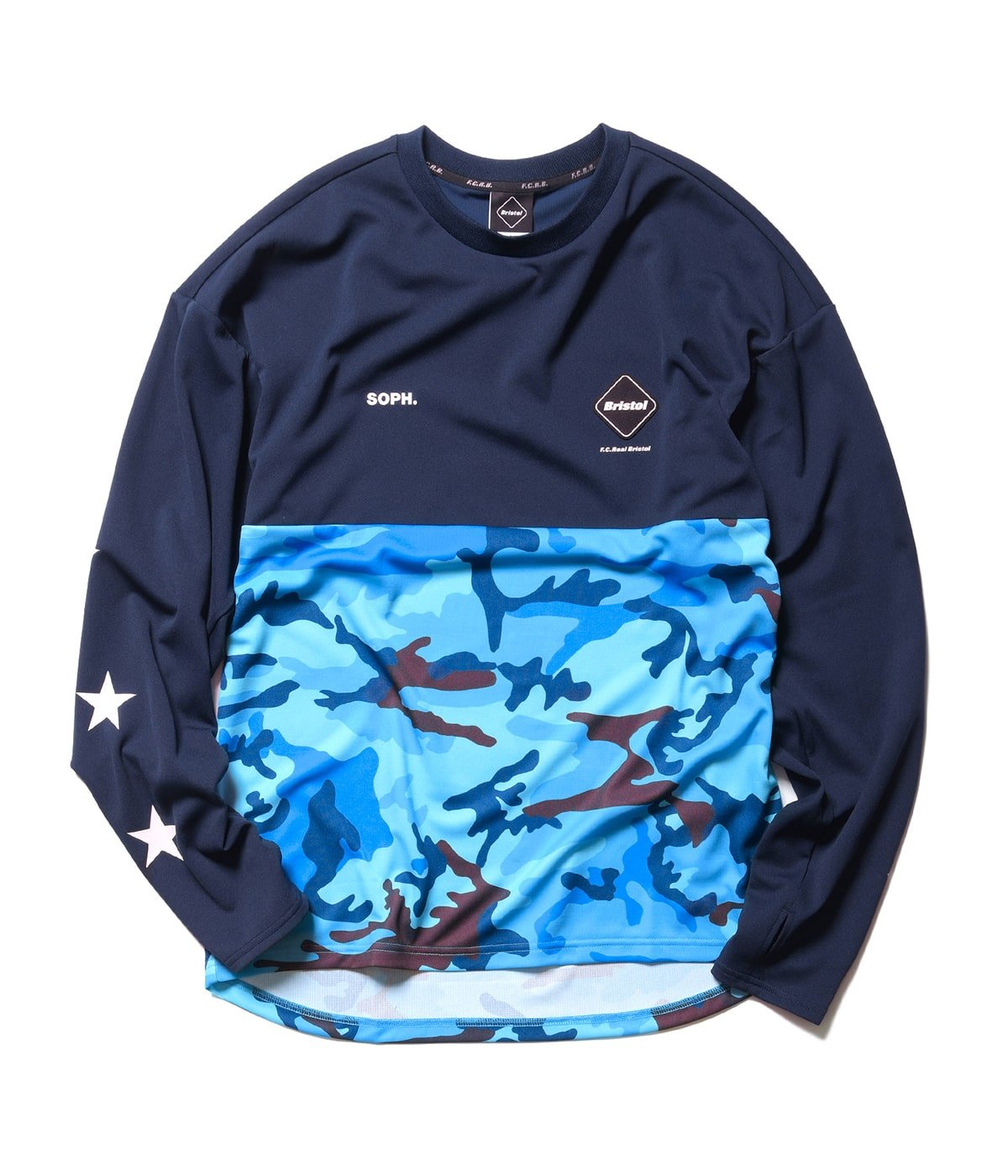 FCRB L/S CAMOUFLAGE TEAM TOP 美品 カモフラ - Tシャツ/カットソー(七 