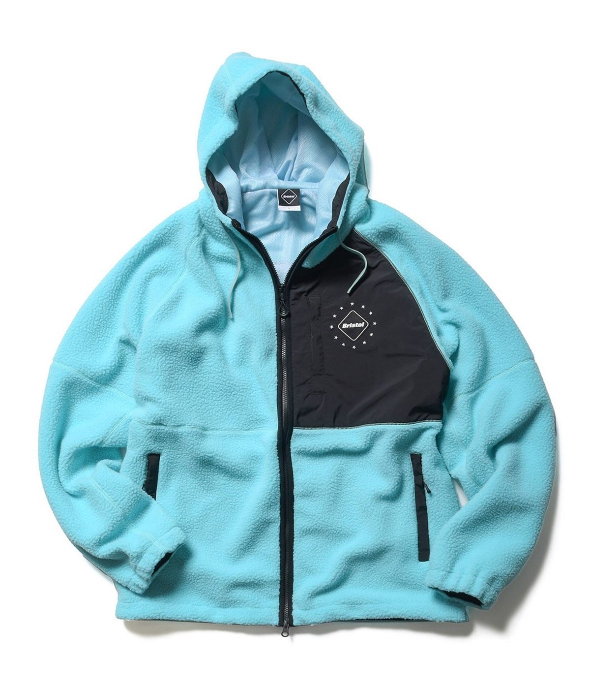 トップスF.C.Real Bristol EMBLEM HOODIE L ライト ブルー - www