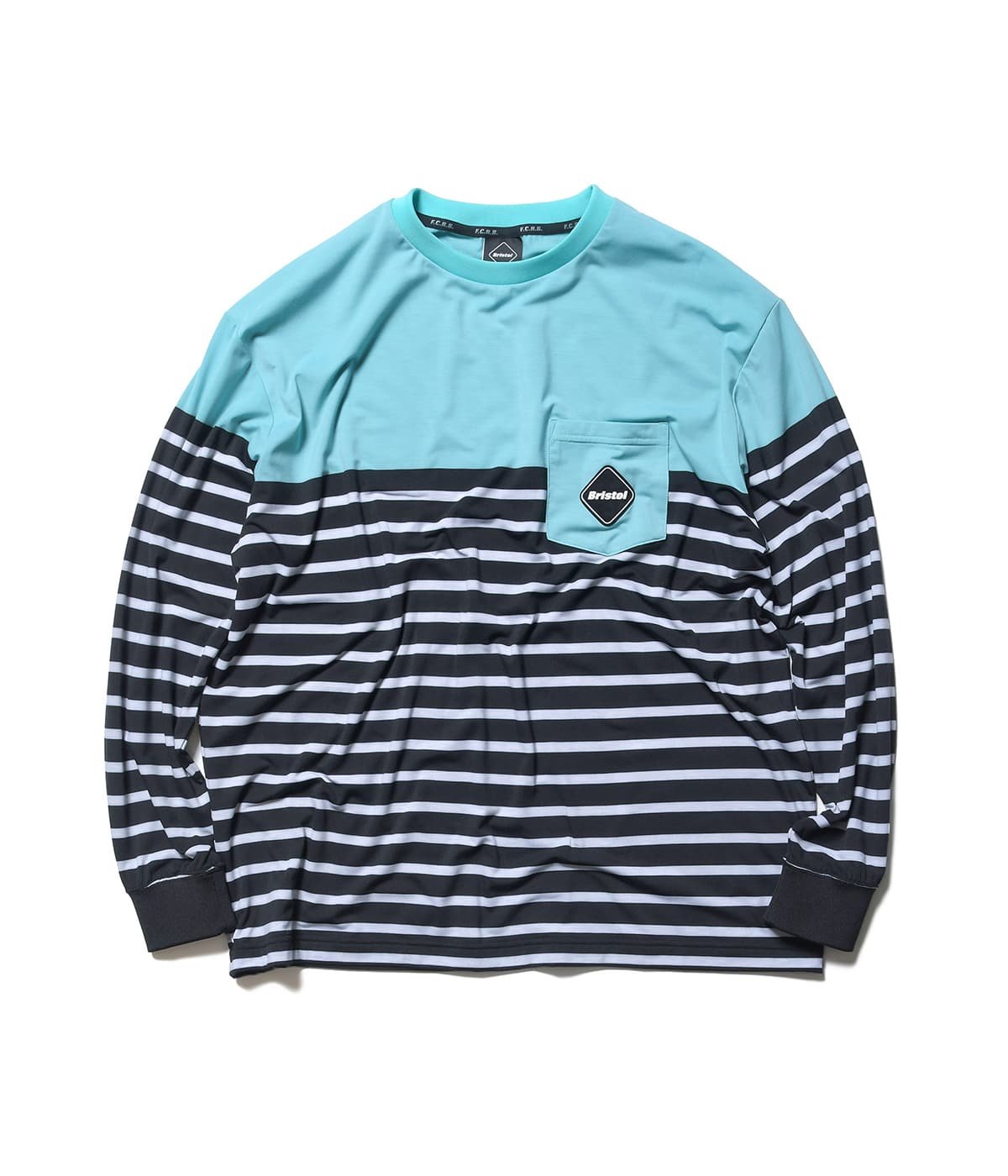 L/S PANEL BORDER CREW NECK POCKET TEE | F.C.Real Bristol(エフシー